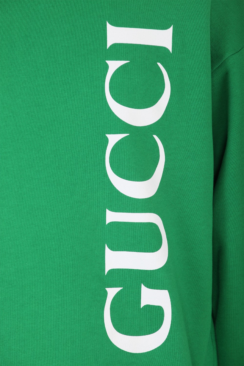 shop GUCCI Saldi Felpa: Gucci felpa in Jersey di cotone verde.
Girocollo.
Maniche lunghe.
Stampa Logo Gucci vintage bianco.
Regular fit.
Composizione: 100% cotone.
Made in Italy.. 599345 XJB1C-3189 number 3876939